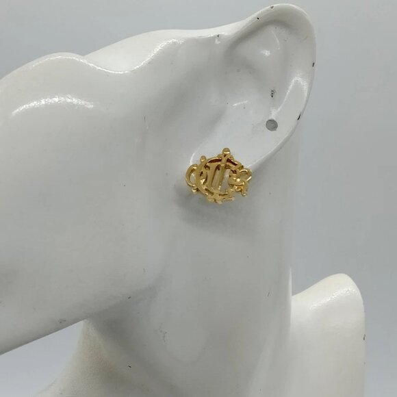 Christian Dior Pierced Earring Gold 200-073125 - Picture 9 of 9